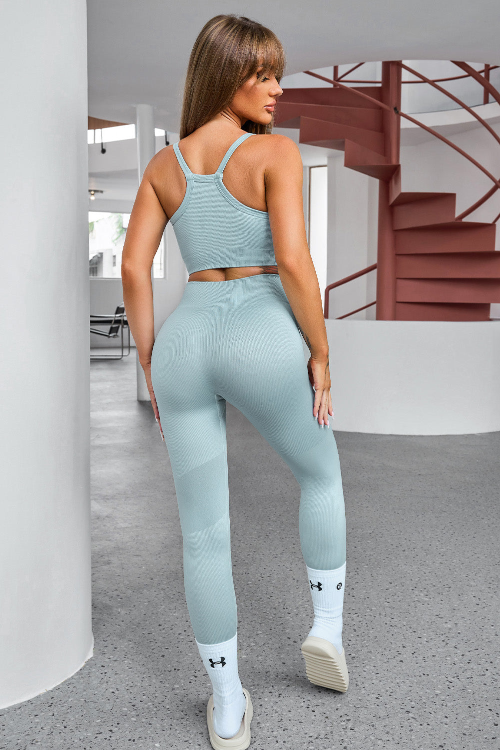 Tank Cropped Active Top and Pants Set