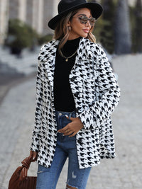 Houndstooth Button Down Jacket