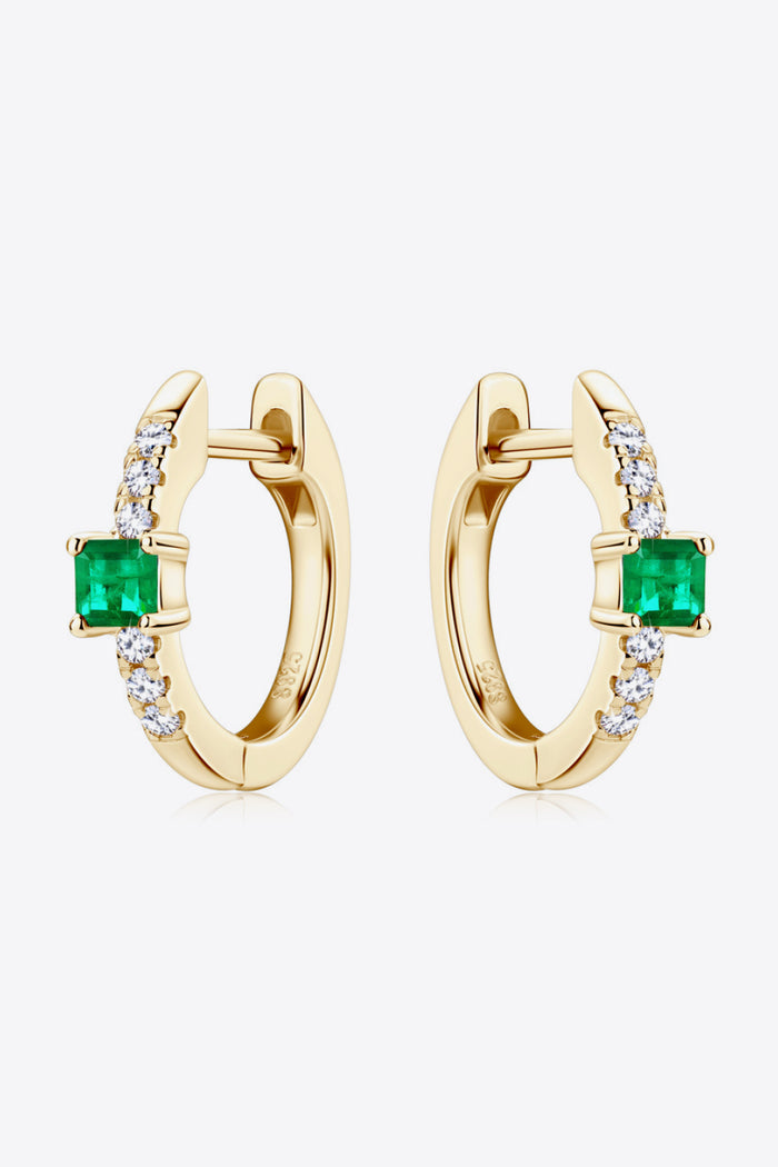 Lab-Grown Emerald Earrings